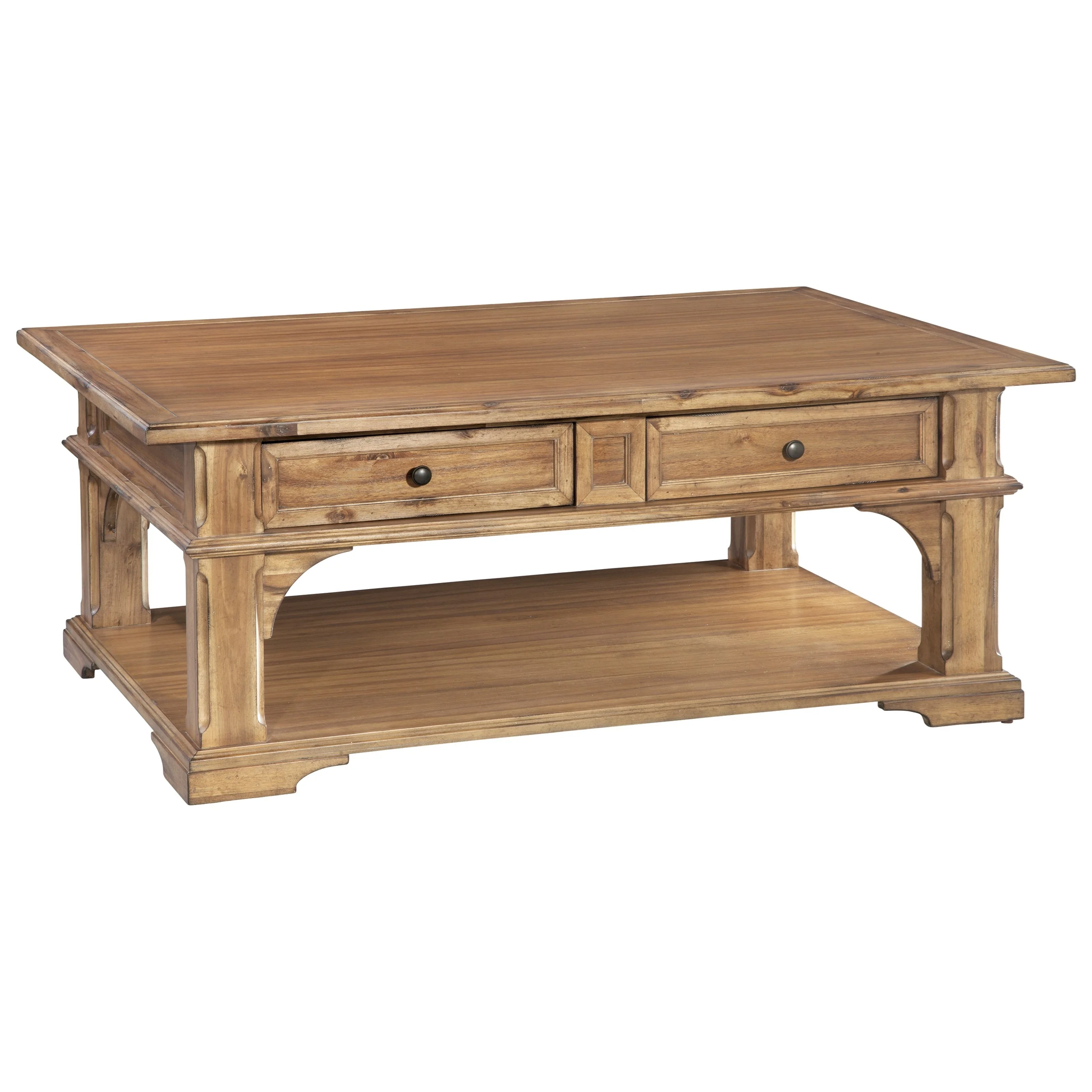Hekman Wellington Hall 23307 Rectangular Coffee Table With Two Drawers Story & Lee Furniture